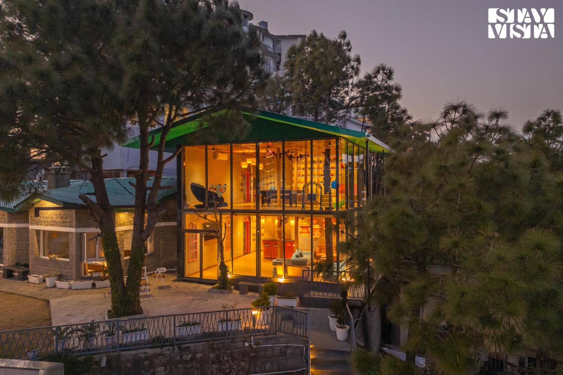 Stayvista At Serene With Outdoor Bonfire Barog Exterior foto